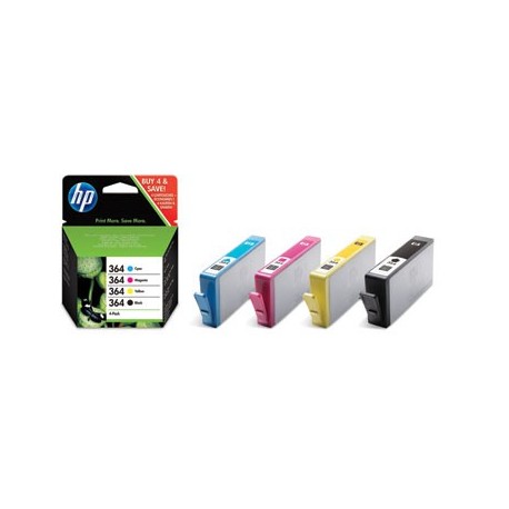 HP 364 Combo-pack Cyan/Magenta/Yellow/Black Ink Cartridges 