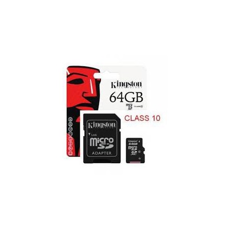 Kingston MicroSD 64GB Classe 10 UHS-1