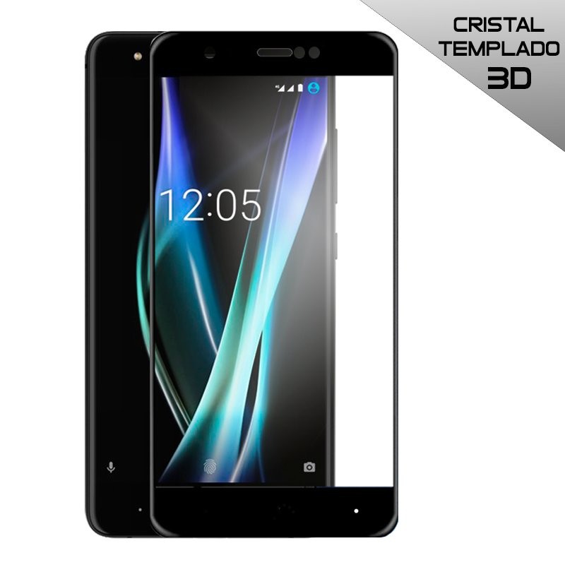 Pelicula Cristal Temperado BQ Aquaris X / X Pro (3D Negro) - VF Informática  Lda