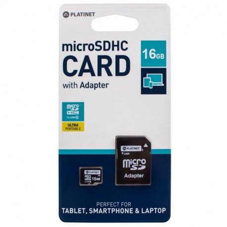 Cartao Memoria Micro SD PLatinet 16GB Class 10
