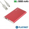 Batería externa Micro-usb Power Bank 5000 mAh Platinet Slim Red (Polímero)