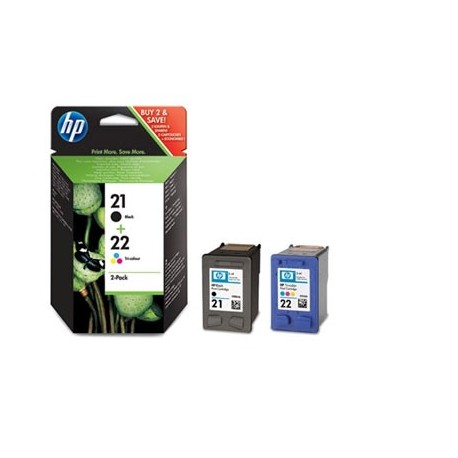 HP 21/22 Combo-pack Inkjet Print Cartridges 