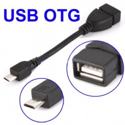 Cabo Entrada USB OTG Micro USB Universal (Preto)